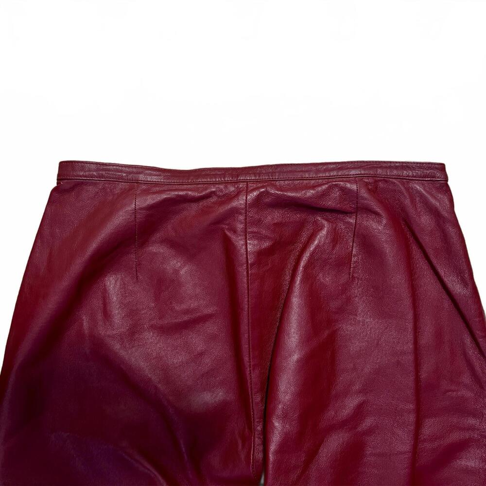 Vintage Y2K Newport News Cranberry Genuine Leather Pants 12 - Picture 7 of 8